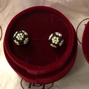 Hillberg & Berk Daisy Sparkly Ball Stud Earrings